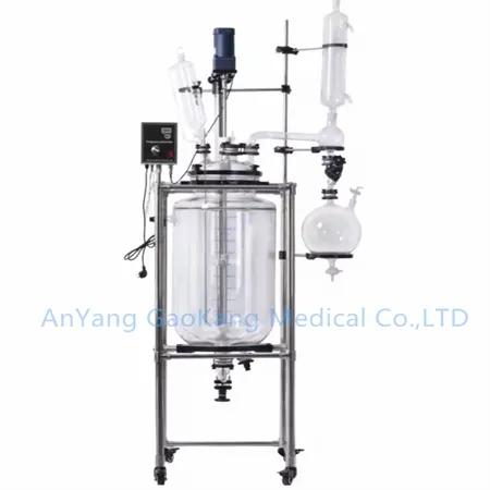 Reactor de sticlă cu manta