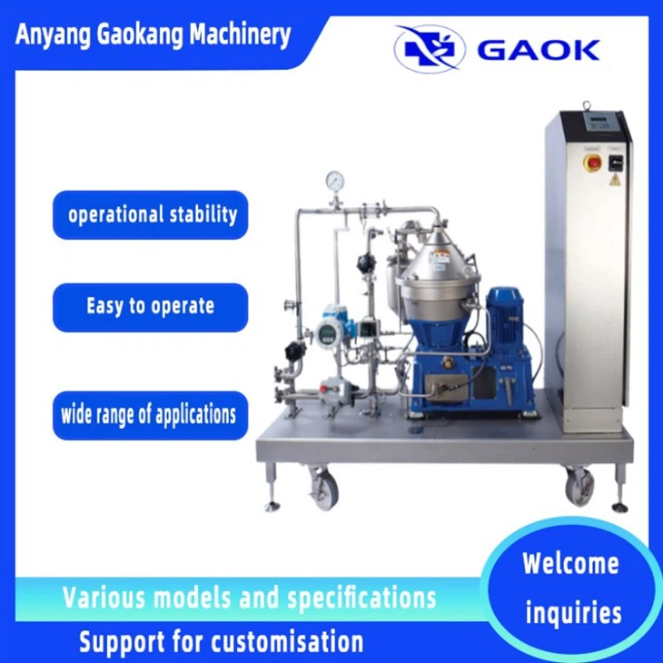 Separarea lichidului lichid prin centrifuga cu bol cu ​​disc