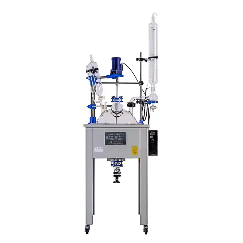 Reactor de sticlă cu un singur strat cu încălzitor integrat